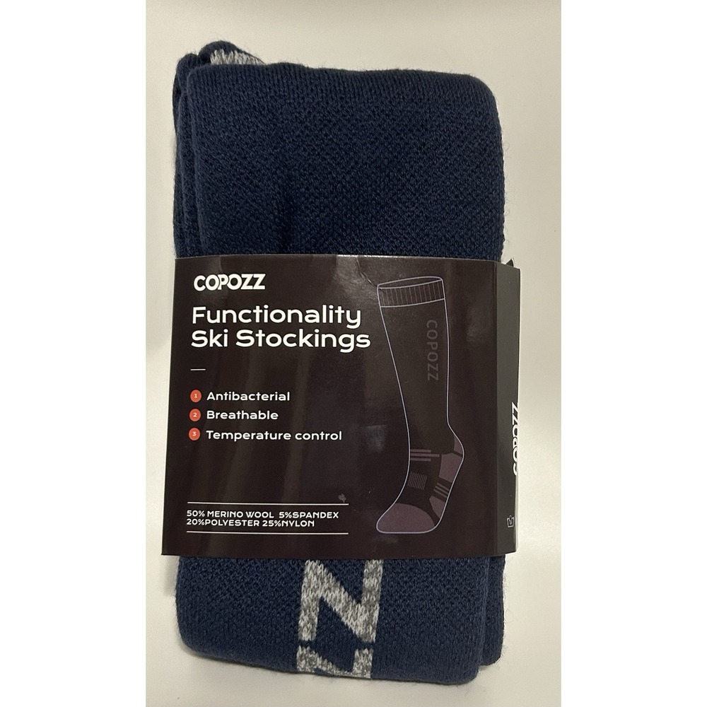 Copozz Ski Socks - Unisex - Navy - Picture 2 of 4
